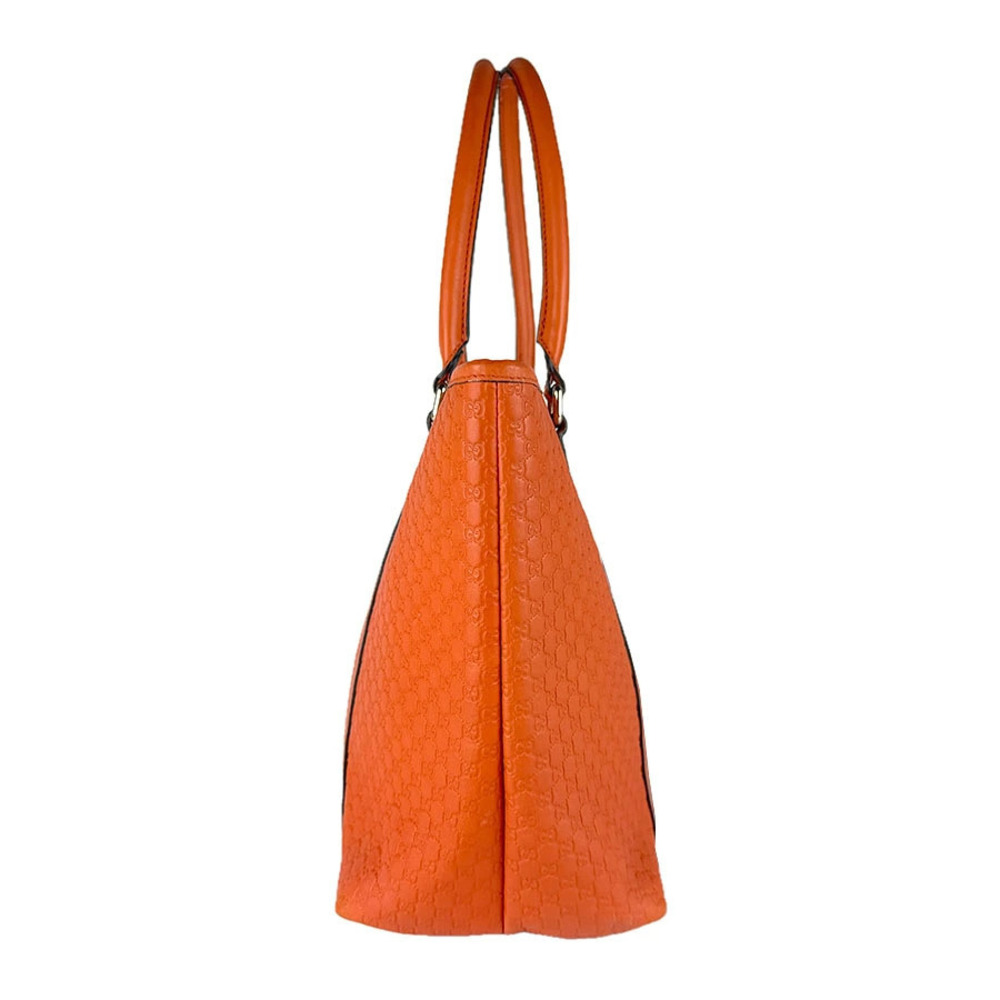 Gucci Shoulder Bag ssima Orange Leather Gold Orange Gold